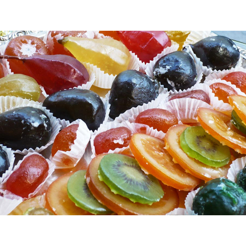 Fruits confits glacés